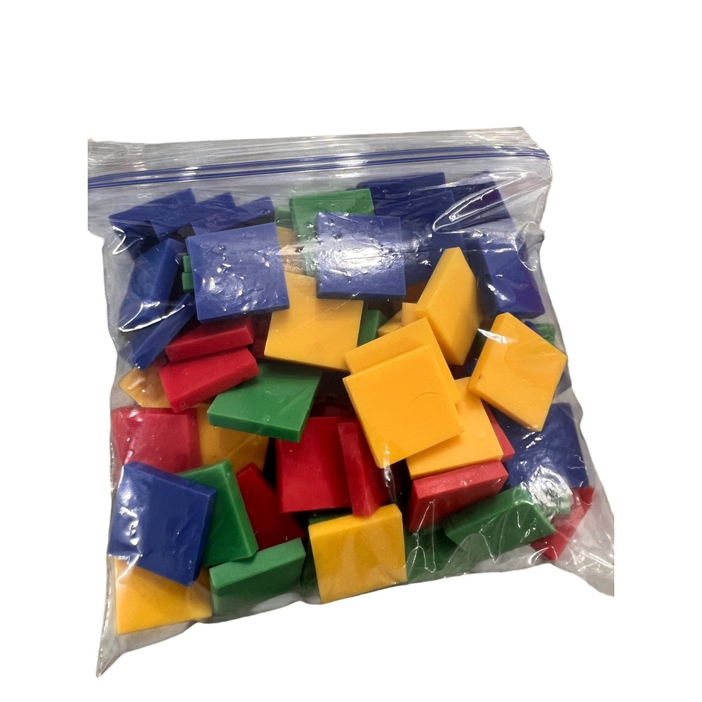 Plastic Math Learning Manipulatives Cubes Tiles Counting Pattern Sorting Blocks‎ - Picture 2 of 10
